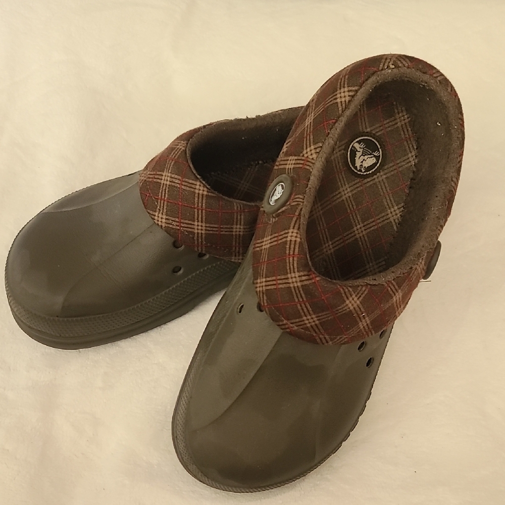 CROCS Gray Clog-Style Shoes